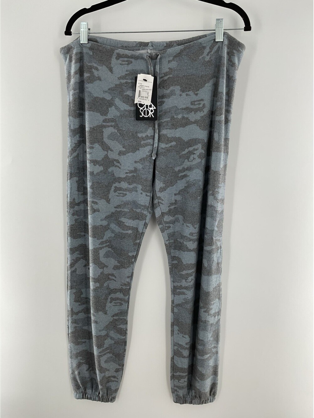Nordstrom chaser lounge pants Size large camouflage elastic ankle tie waist 092